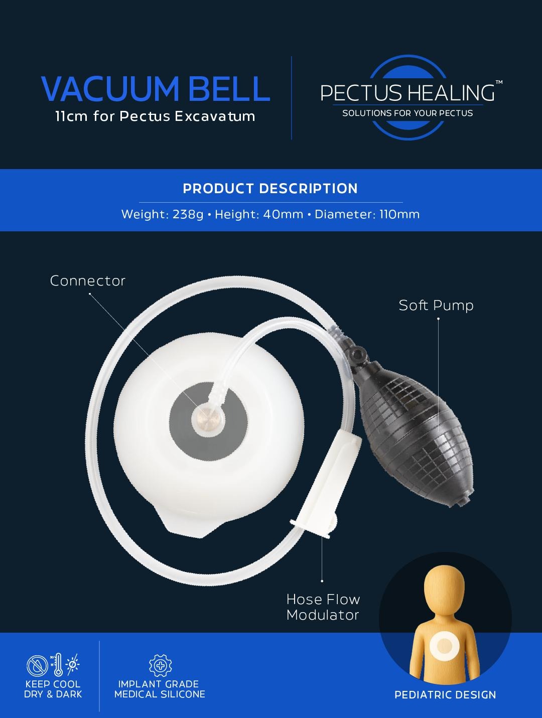 VACUUM BELL 11 CM - Vacuum bell treatment – Pectus Healing ™
