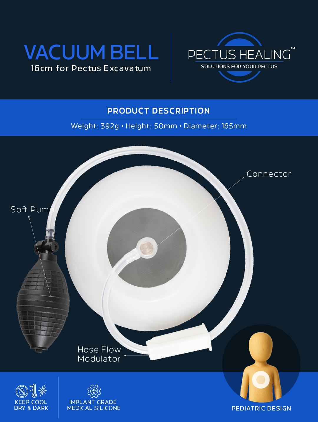 VACUUM BELL 16 CM - Non Surgical treatment – Pectus Healing ™